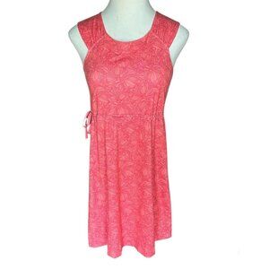 Merrell Opti-Wick UPF 50+ Coral and Red Floral Athletic Dress Size Medium